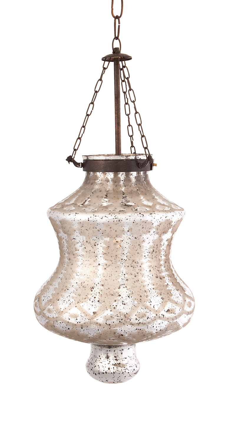 IMAX Cadel Etched Glass Pendant Light