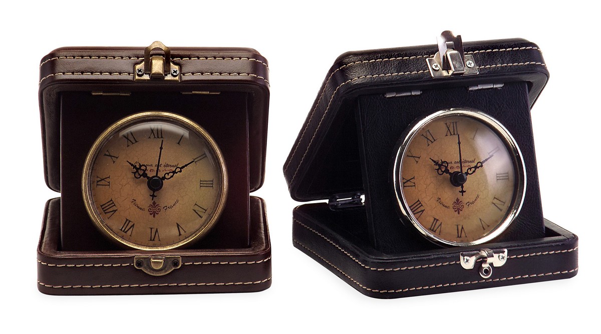 IMAX Vintage Travel Clocks - Set of 2