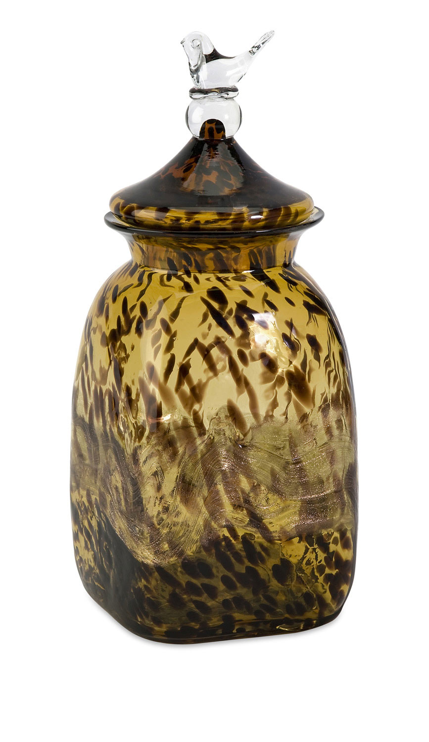 IMAX Lyra Large Amber Glass Canister