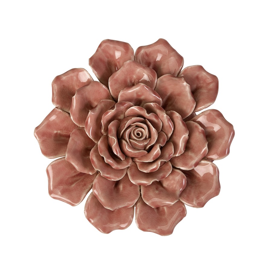 IMAX Isabella Medium Ceramic Wall Decor Rose