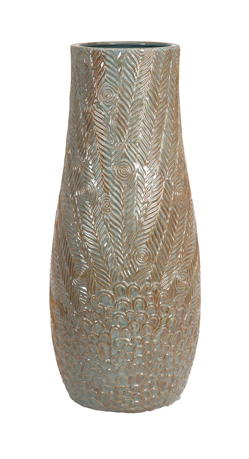 IMAX Peacock Pattern Oversize Vase