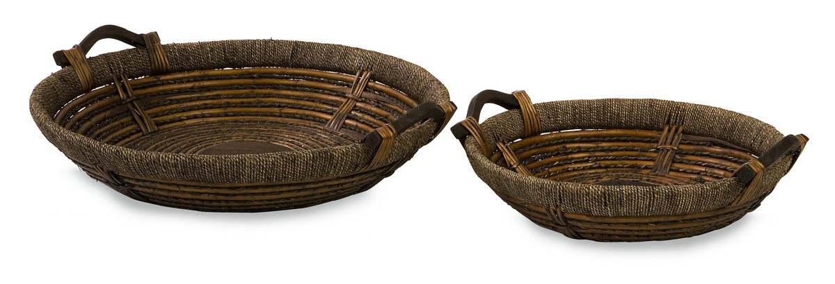 IMAX Oversized Willow Trays - Set of 2
