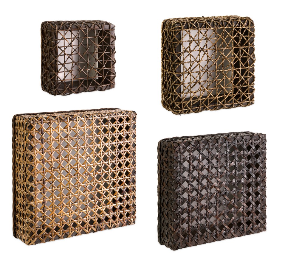 IMAX Addel Woven Wall Cubes - Set of 4