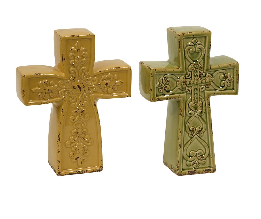 IMAX Bishop Ceramic Crosses - Set of 2