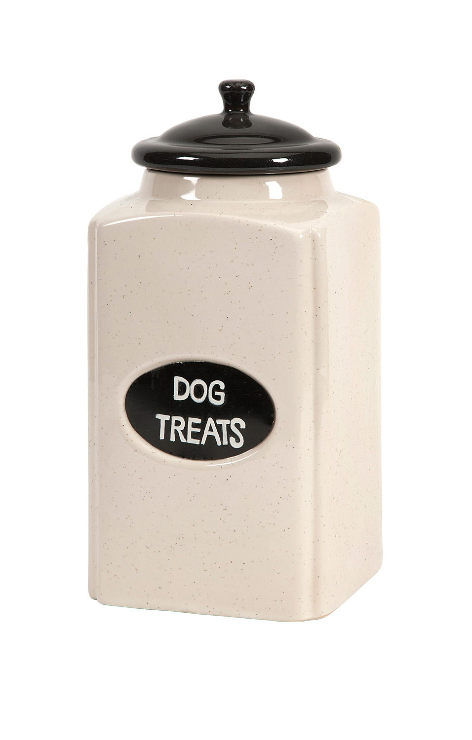 IMAX Dog Large Ceramic Canister with Metal Plaque