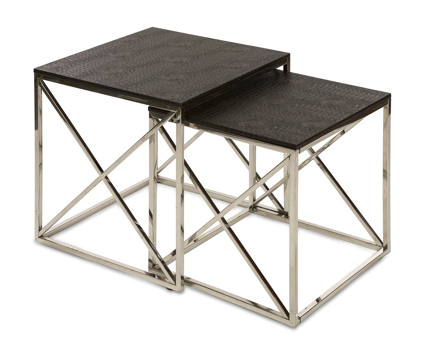 IMAX Armanie Stainless Steel Nesting Tables - Set of 2