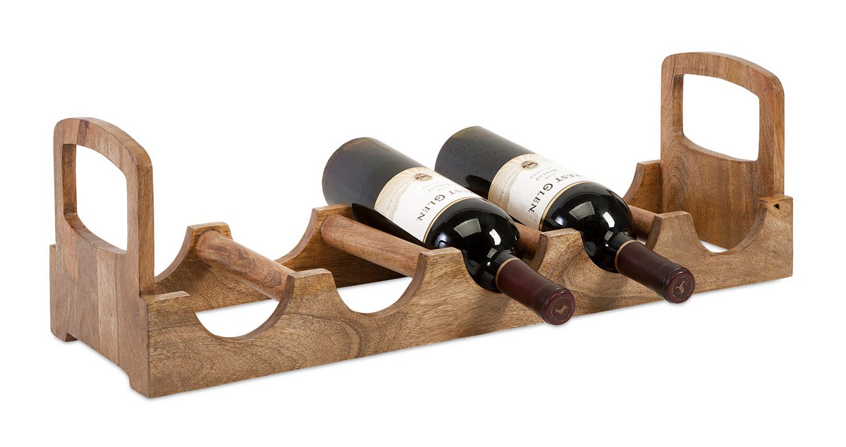 IMAX Luca Wood Wine Holder