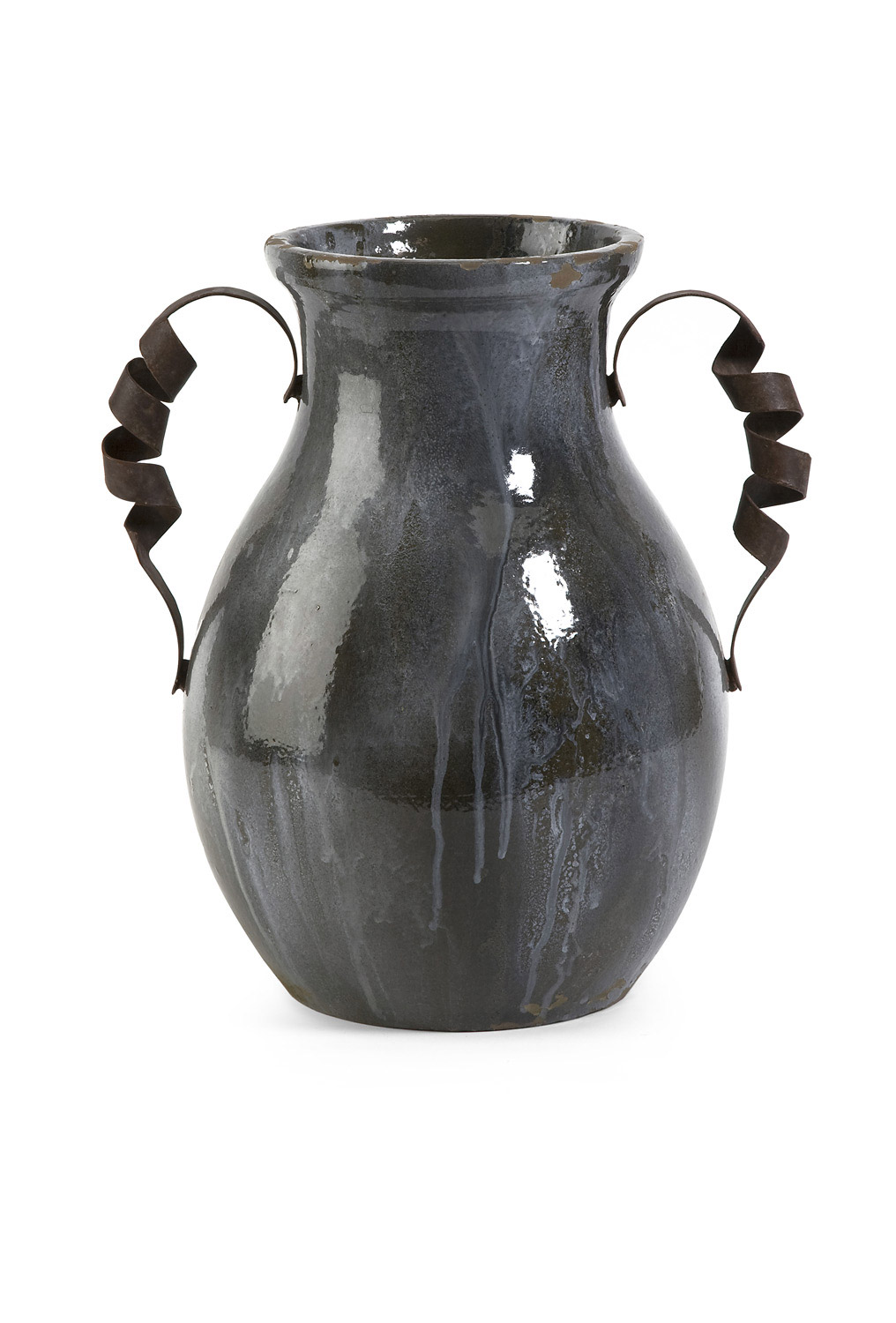 IMAX Bettina Short Vase with Iron Handle