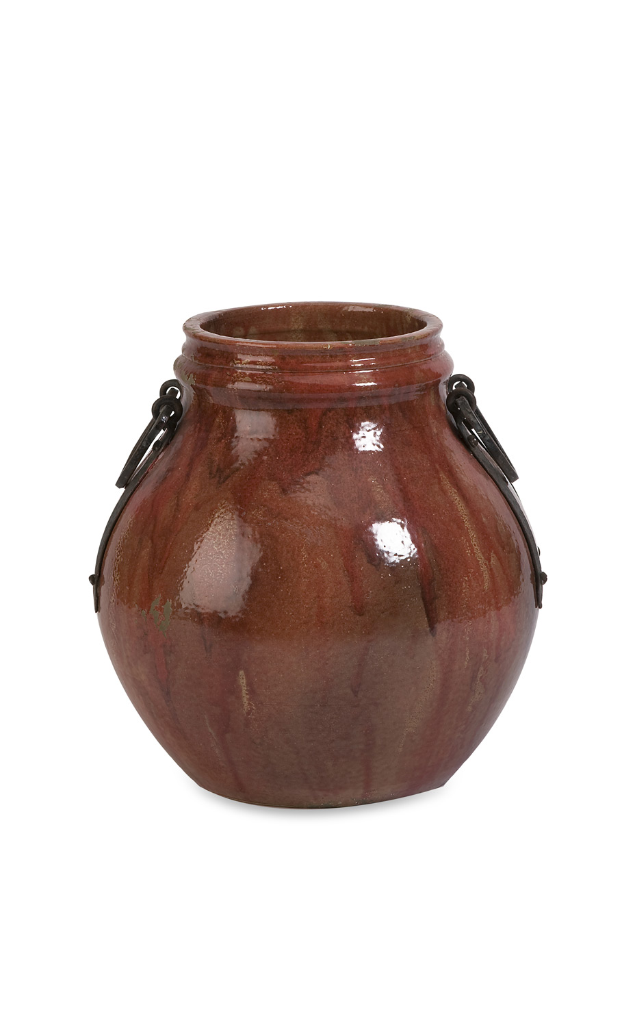IMAX Elnora Short Vase with Metal Handle