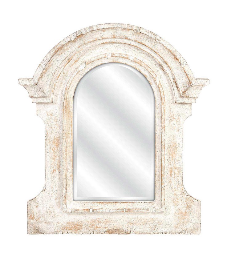 IMAX Beautris Distressed White Wall Mirror