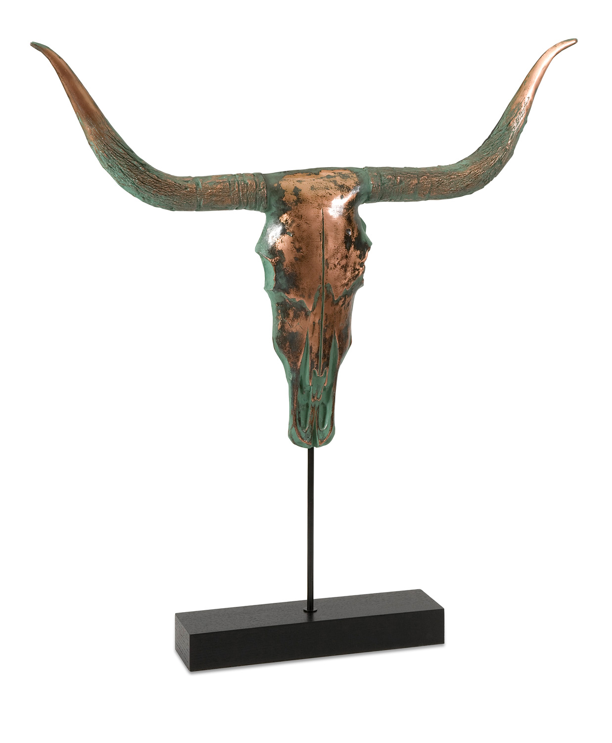 IMAX Socorro Copper Ox Head on Stand