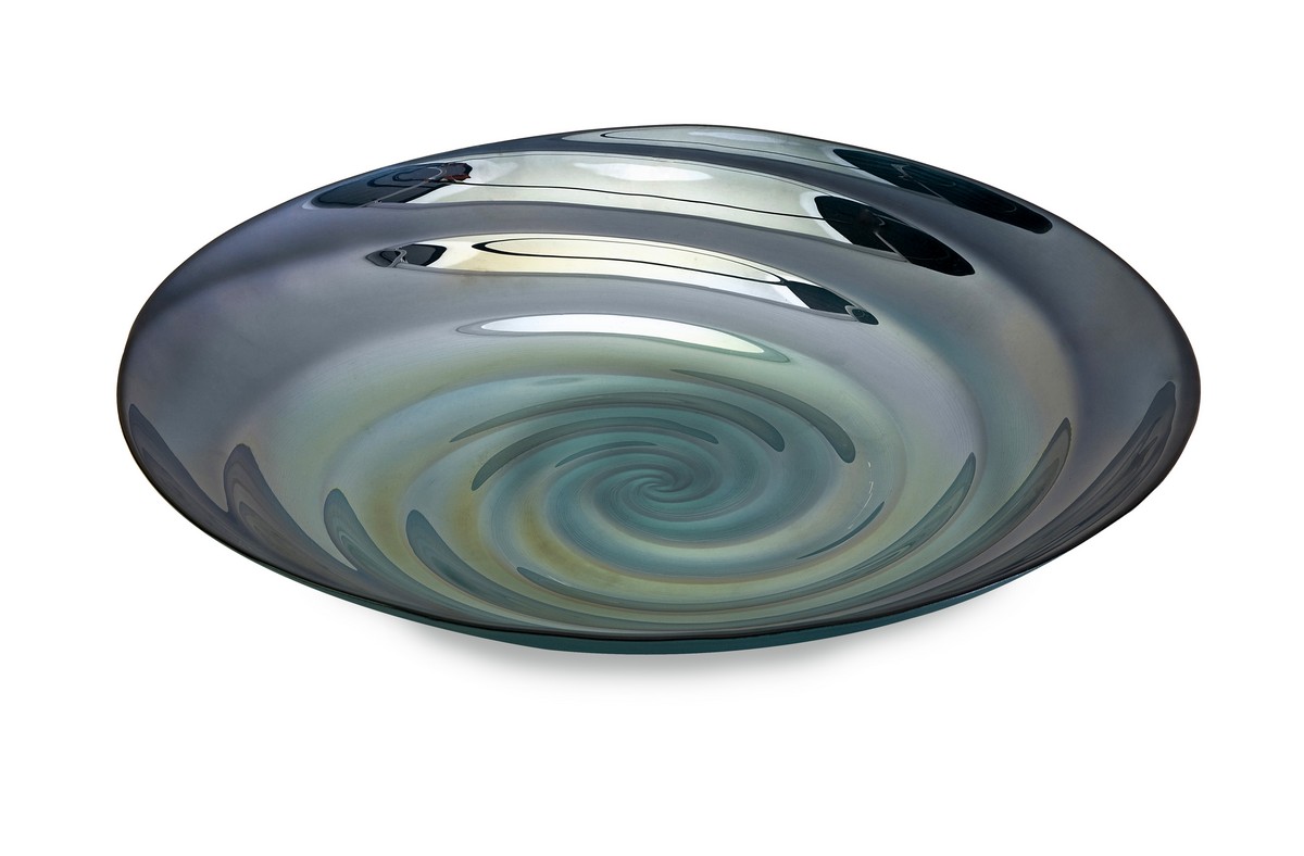 IMAX Moody Swirl Glass Tray
