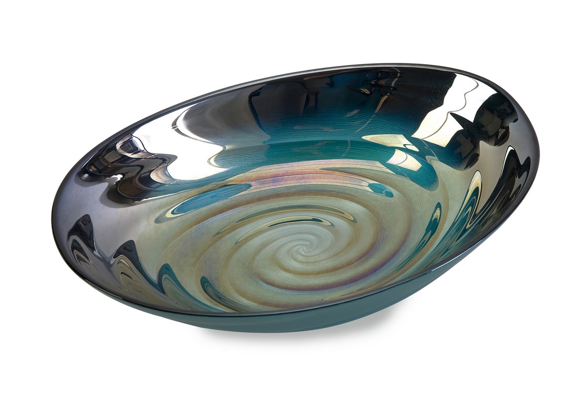 IMAX Moody Swirl Glass Bowl