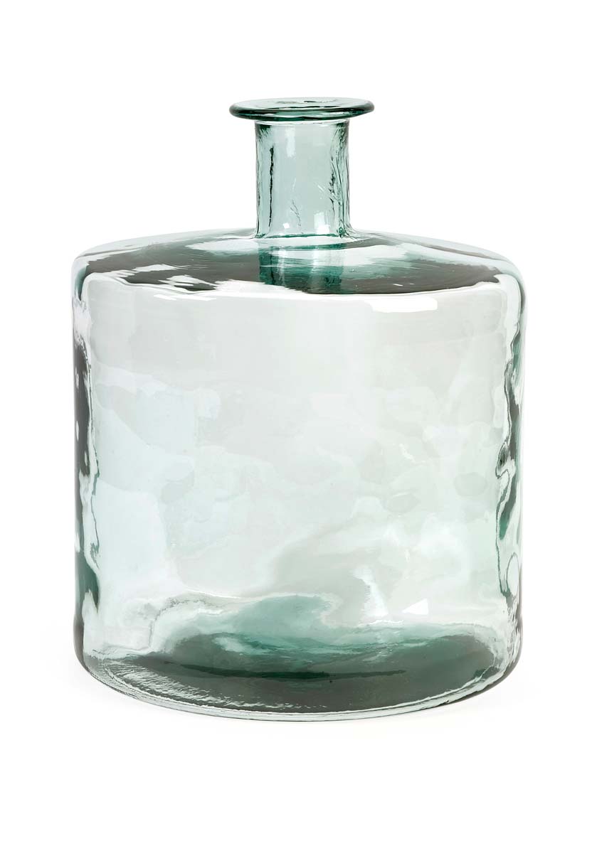 IMAX Vettriano Short Recycled Glass Vase