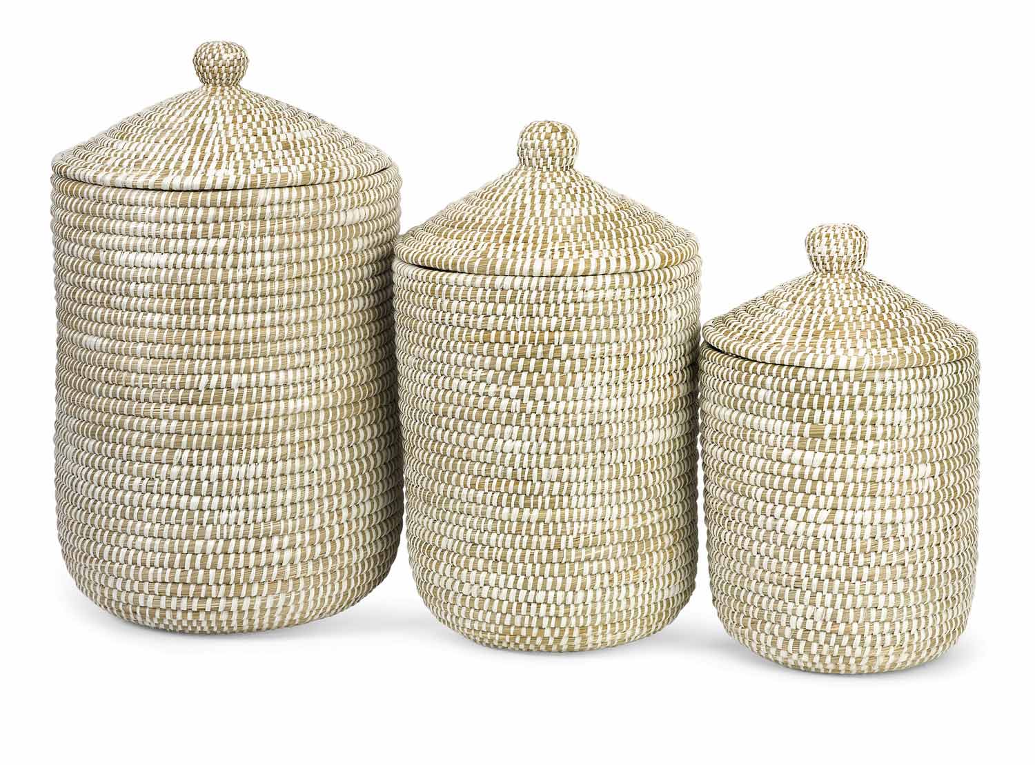 IMAX Aria Sea Grass Storage Baskets - Set of 3