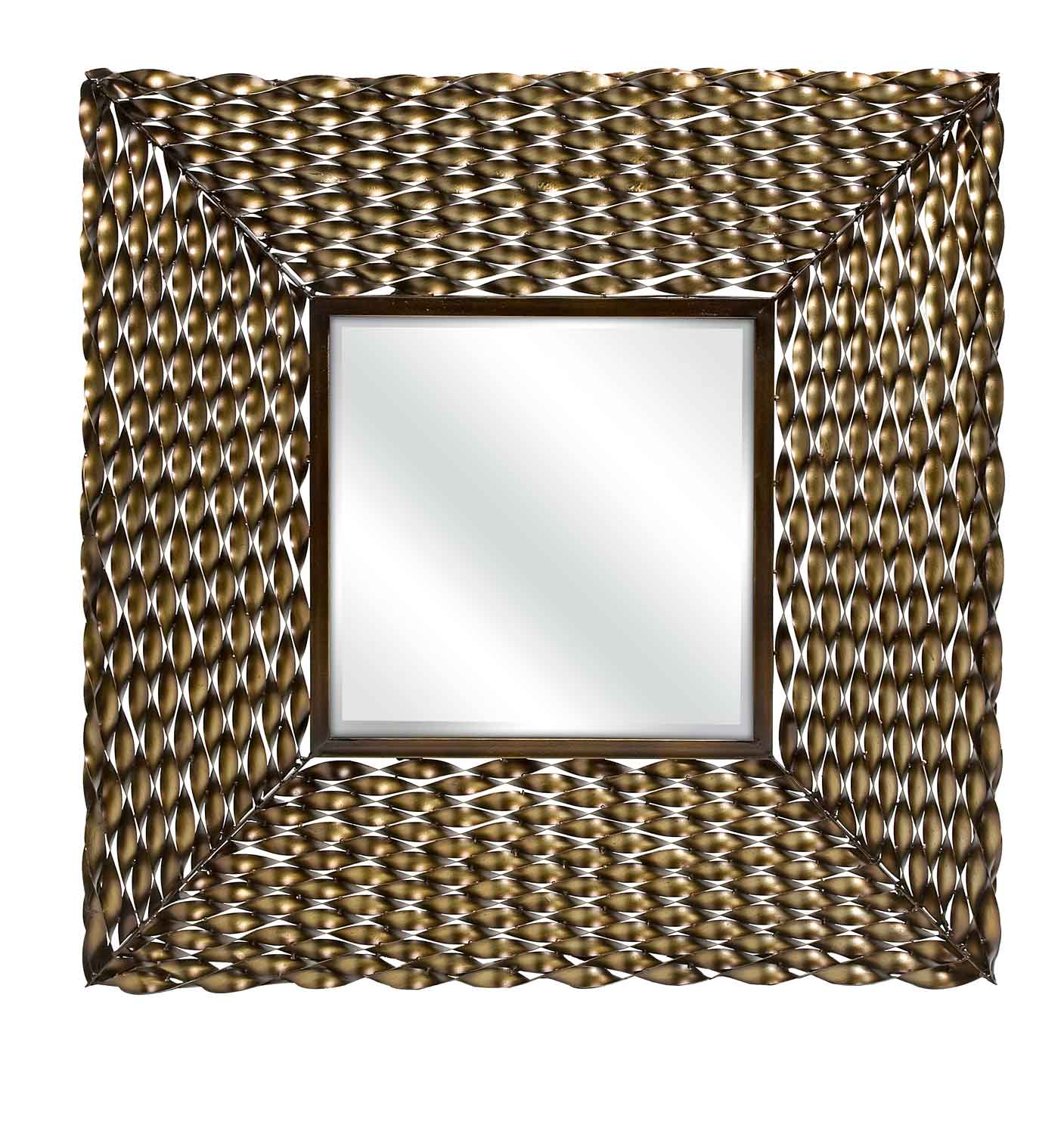 IMAX Worcester Twisted Metal Square Wall Mirror