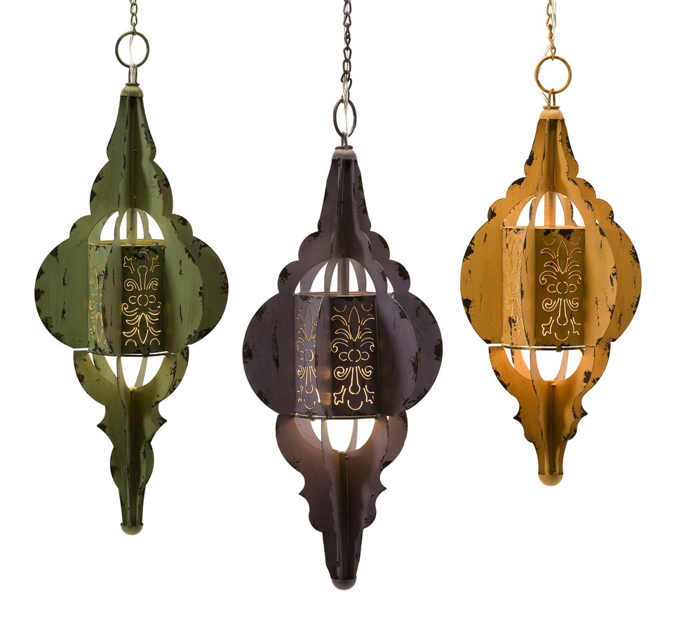 IMAX Georgette Hanging Lamps - Set of 3
