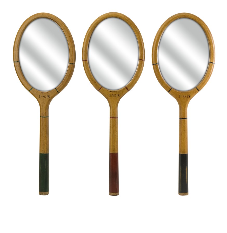 IMAX Wilkins Tennis Racquet Mirror - Set of 3