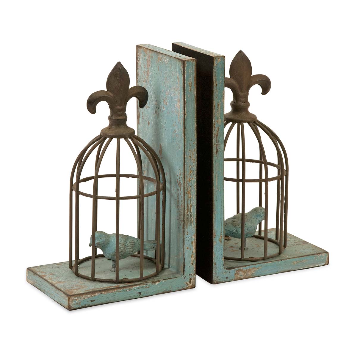 IMAX Birdcage Bookends - Set of 2