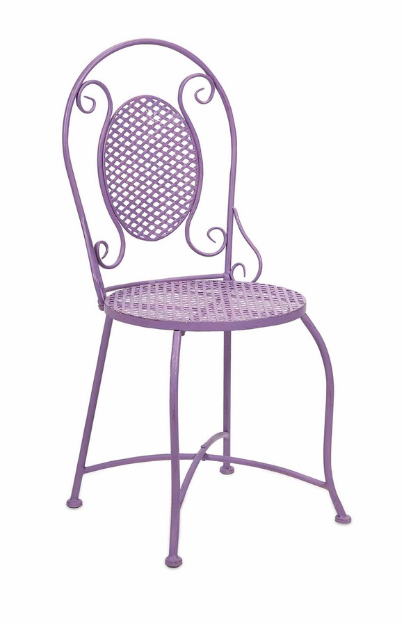 IMAX Yates Purple Iron Bistro Chair