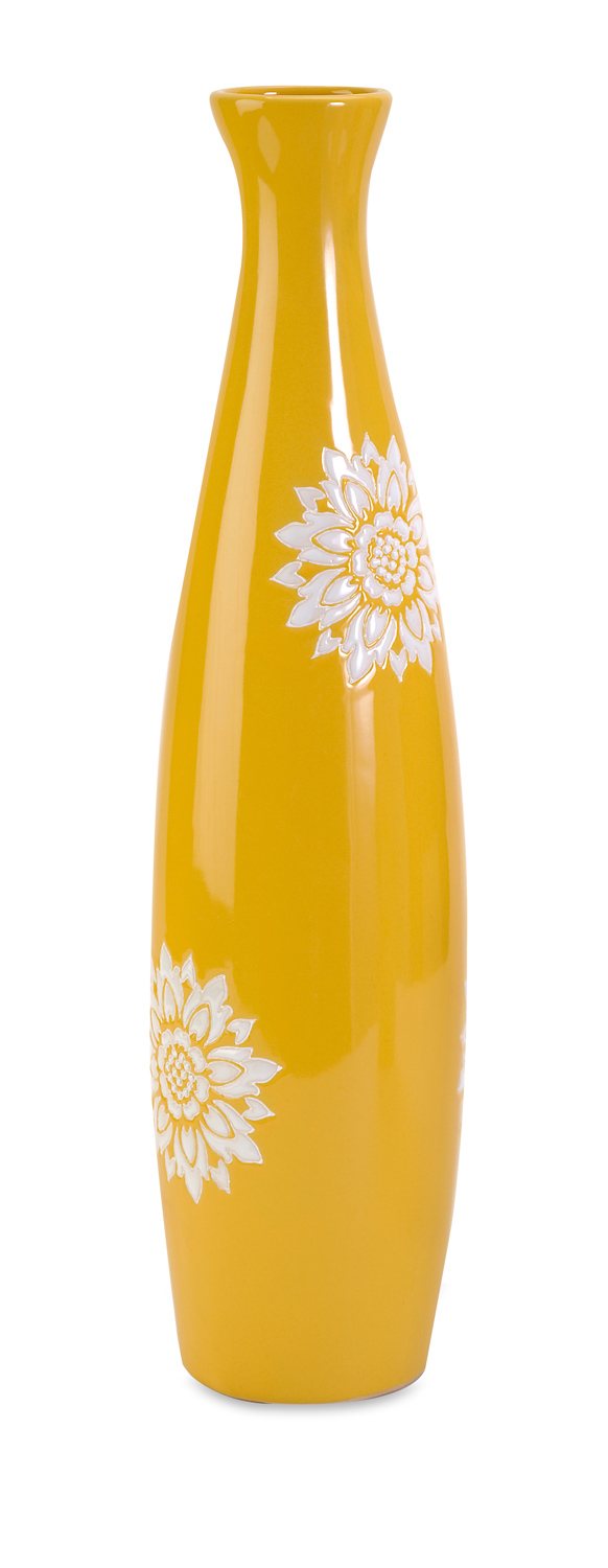 IMAX Essentials Yellow Tall Vase