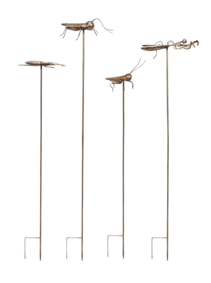 IMAX Acerra Metal Insect Garden Stake - Set of 4