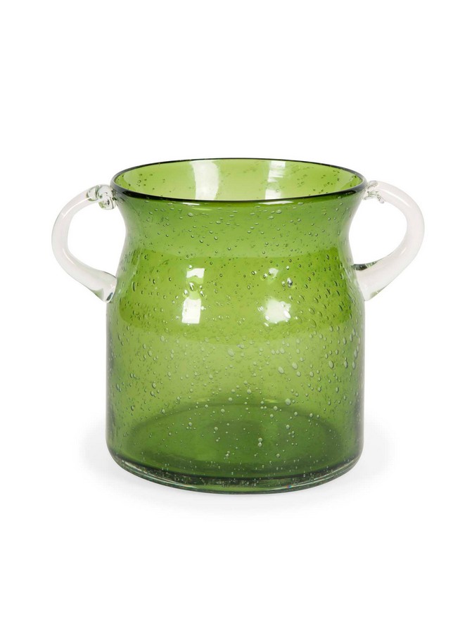 IMAX Stevenson Handblown Small Green Glass Jar