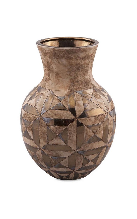 IMAX Coligny Metallic Short Vase