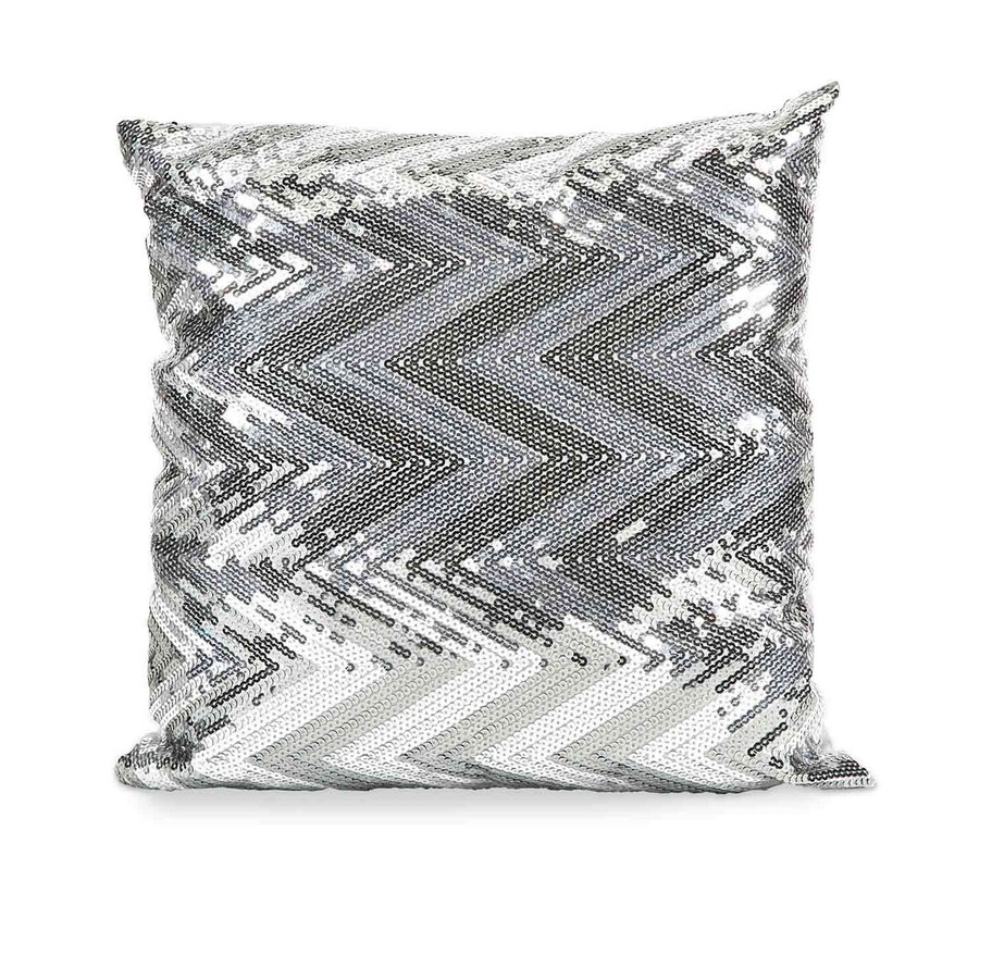 IMAX Estradin Silver Sequin Chevron Pillow