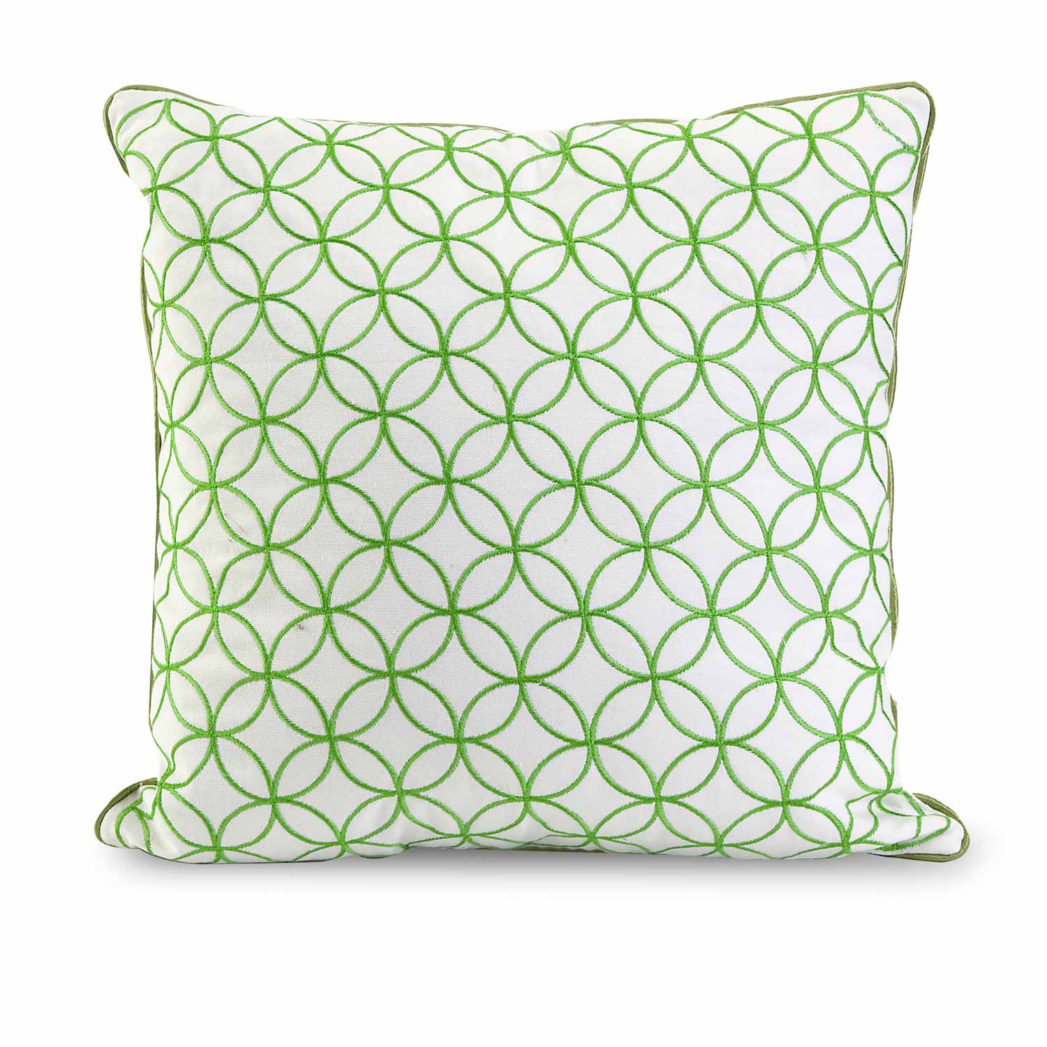 IMAX Essentials Green Embroidered Pillow