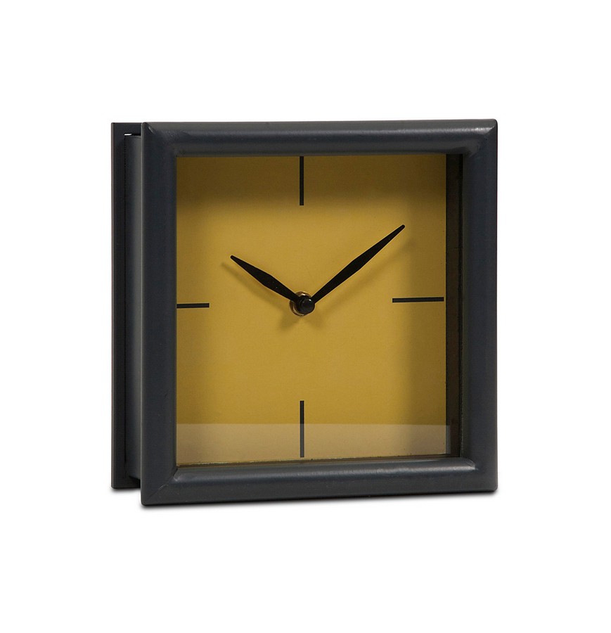 IMAX Graphite Metal Clock