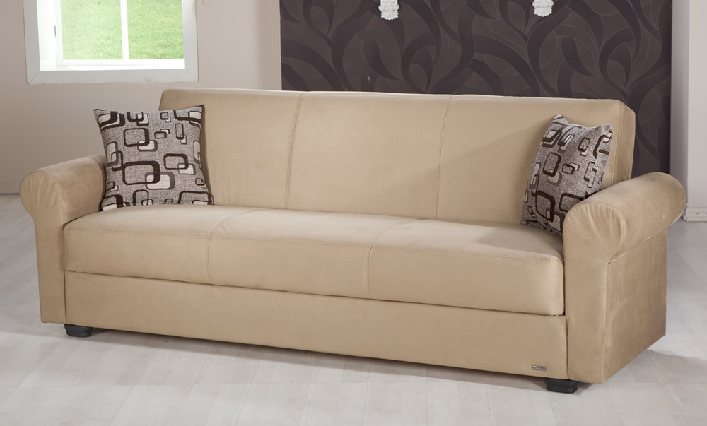 Istikbal Elita Sleeper Sofa Rainbow Dark Beige ElitaSN0140 at