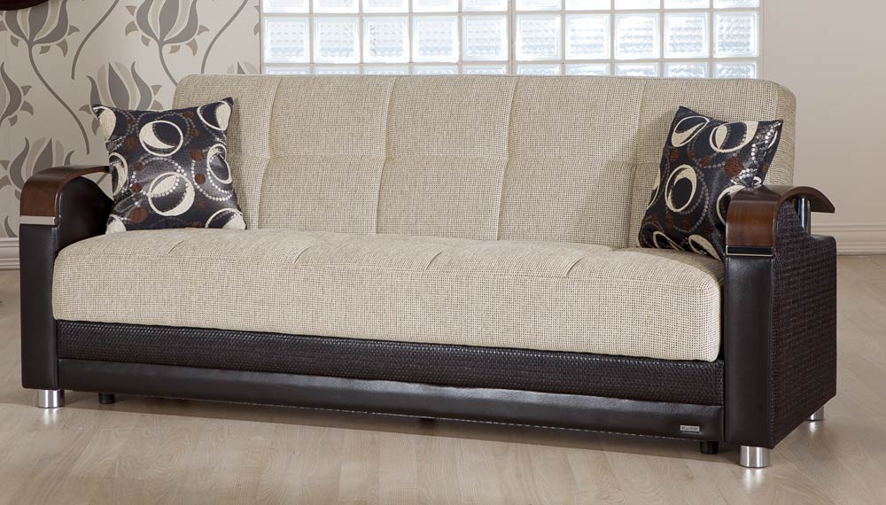 Istikbal Luna Sleeper Sofa - Petek Milky Brown