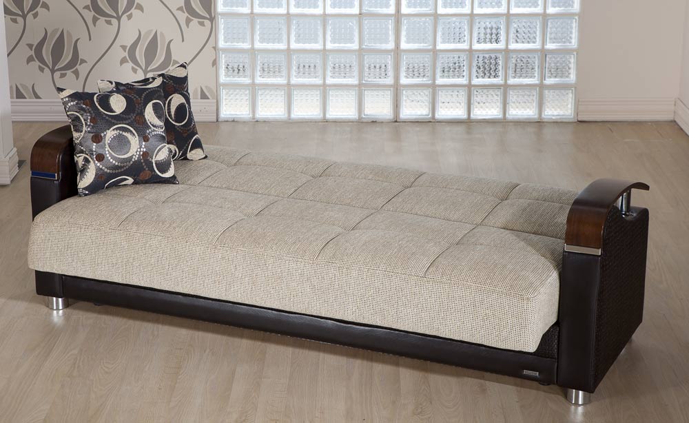 Istikbal Luna Sleeper Sofa - Petek Milky Brown