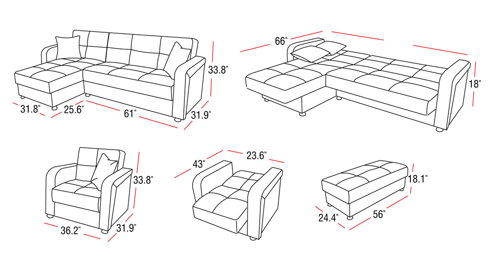 Istikbal Vision Sectional - Escudo Black