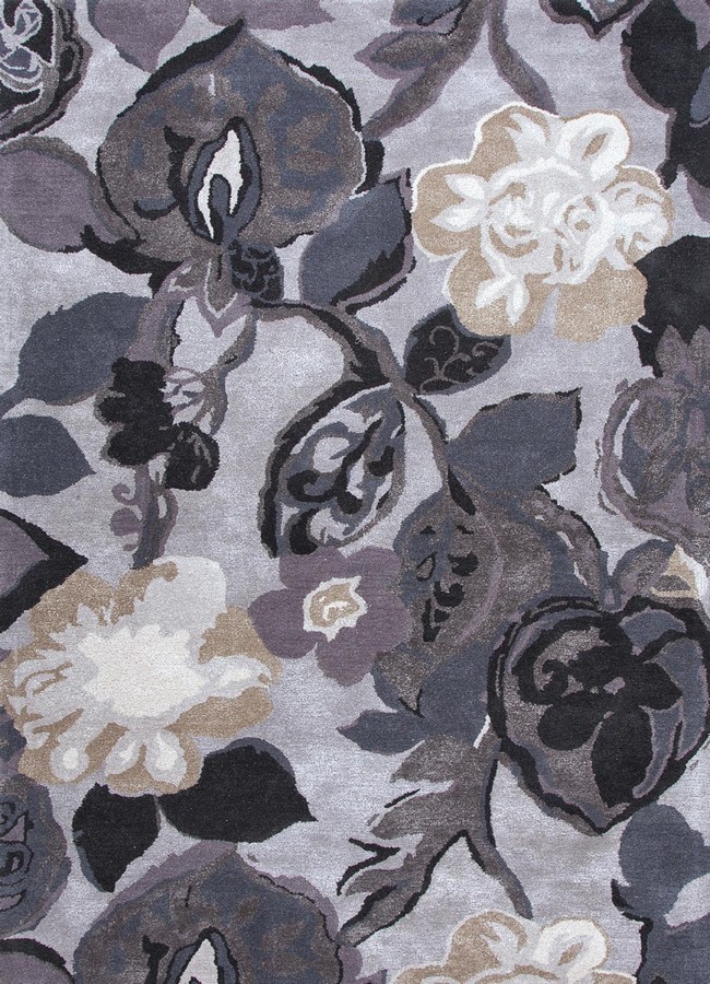 Jaipur Blue Petal Pusher BL61 Nickel Area Rug Jaipur Blue Petal Pusher BL61 Nickel Area Rug