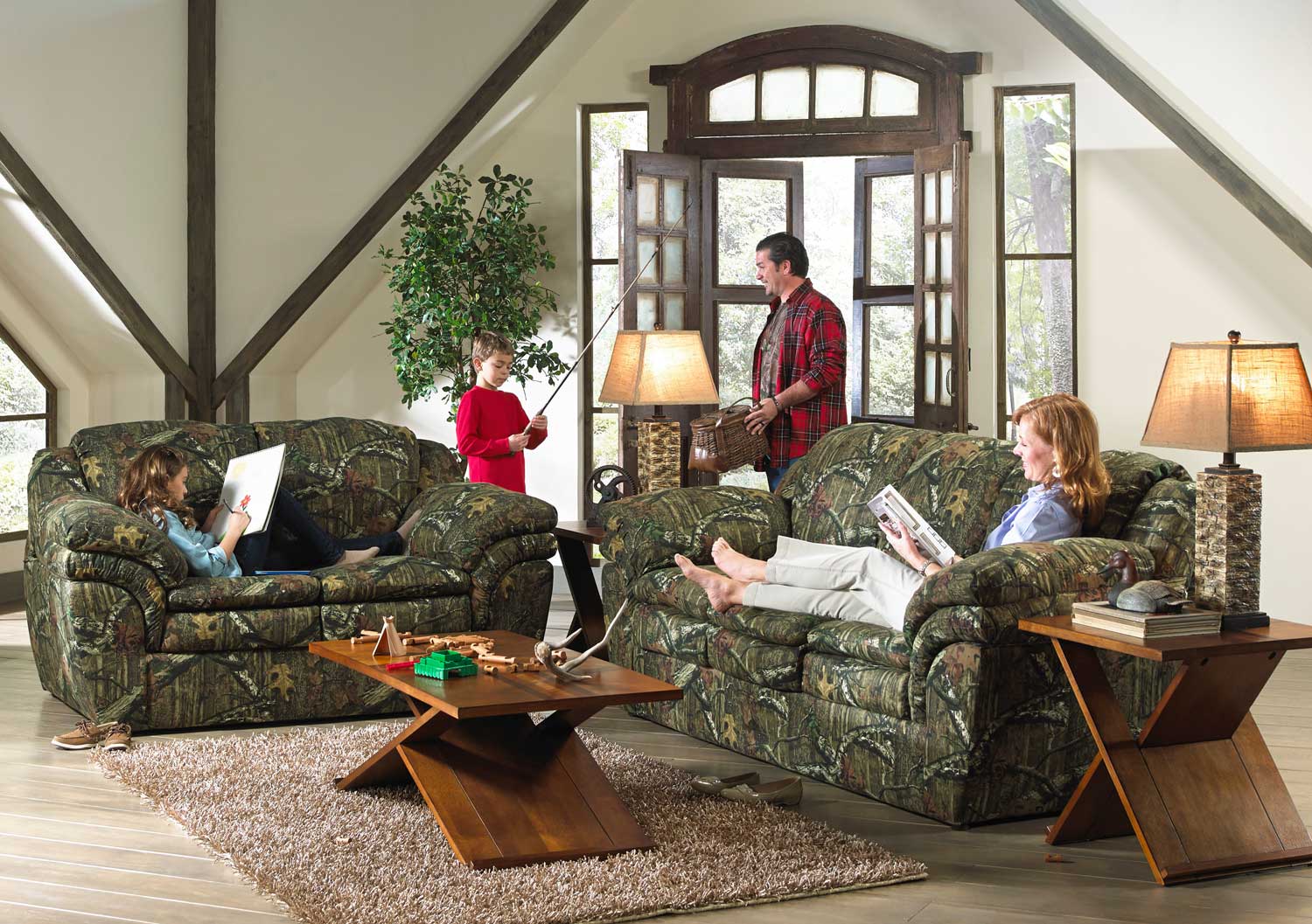 Jackson Duck Dynasty Huntley Sofa Set - Mossy Oak Infinity