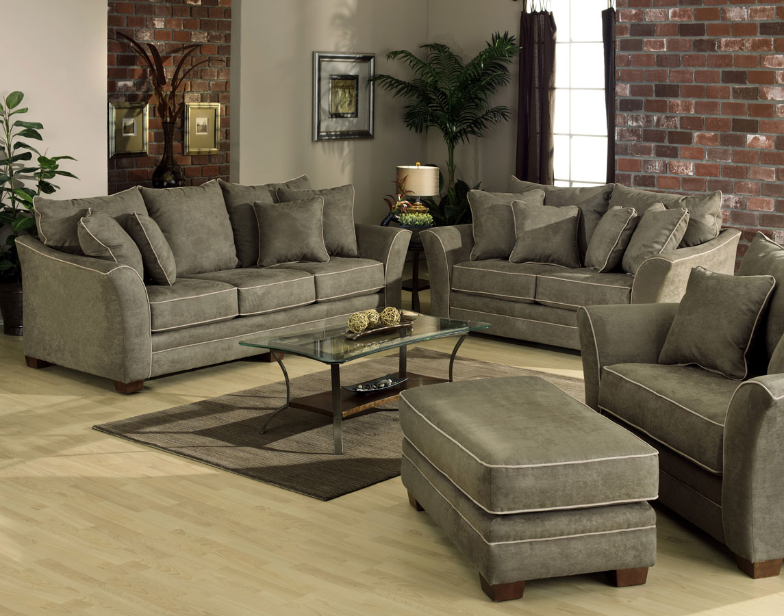 Jackson Bentley Sofa Set -Sage - Furniture