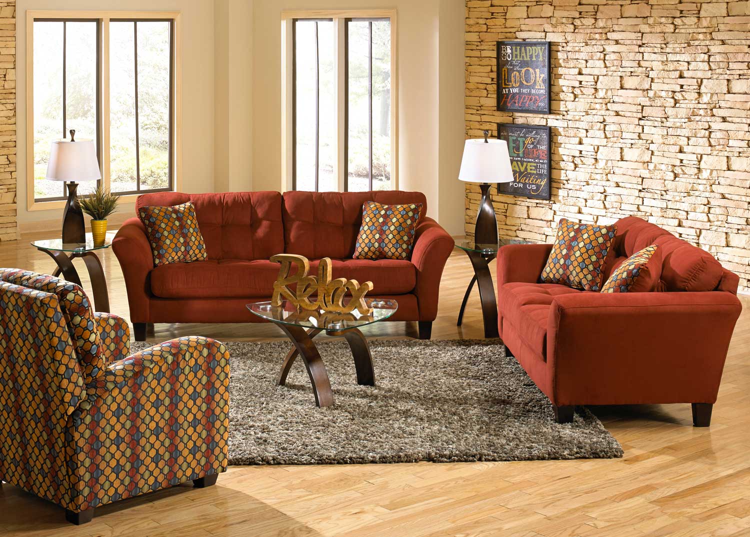 Jackson Halle Sofa Set - Algerian