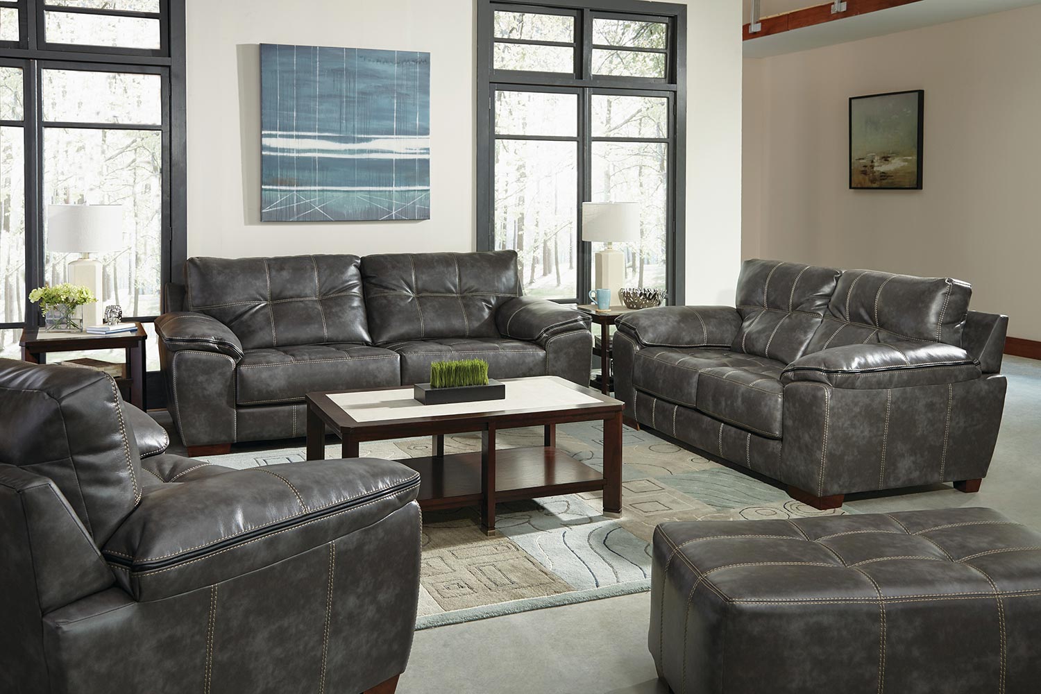 Jackson Hudson Sofa Set - Steel