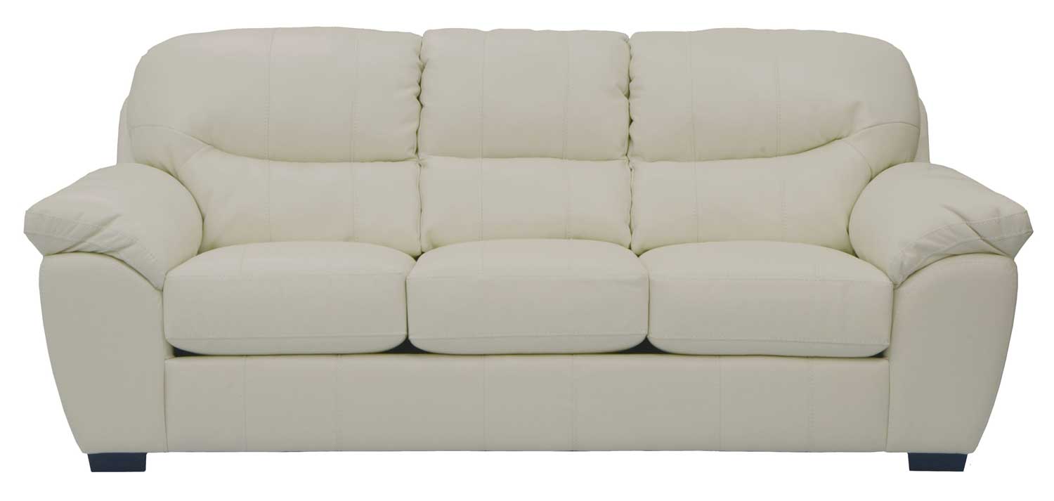 ice white leather sofa