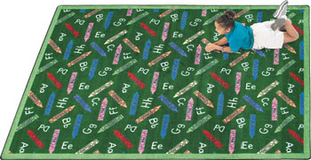 Joy Carpet Crayons Rug - Green