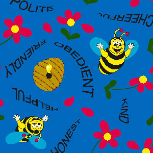 Joy Carpet Bee Attitudes Rug - Blue