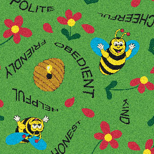 Joy Carpet Bee Attitudes Rug - Green