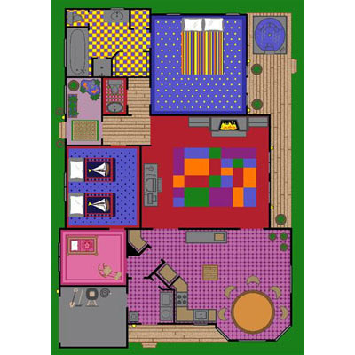 Joy Carpet Creative Play House Rug