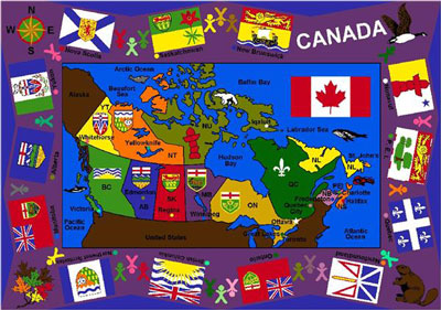 Joy Carpet Flags of Canada Rug