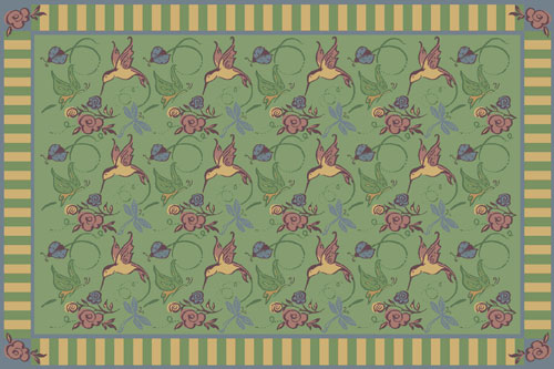 Joy Carpet Flights of Fantasy Rug - Green