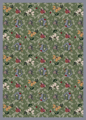 Joy Carpet Flower Garden Rug - Green
