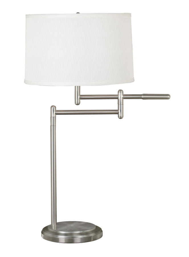Kenroy Home Theta 1 Light Swing Arm Table Lamp - Brushed Steel