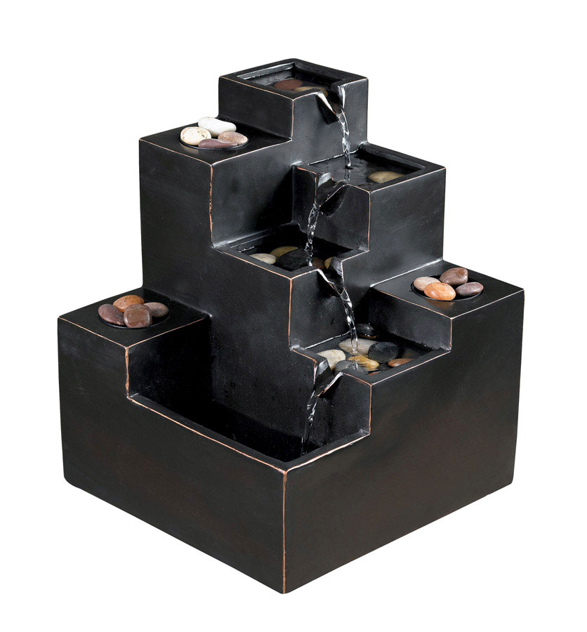 Kenroy Home Stacks Indoor Table Fountain 50003BL at